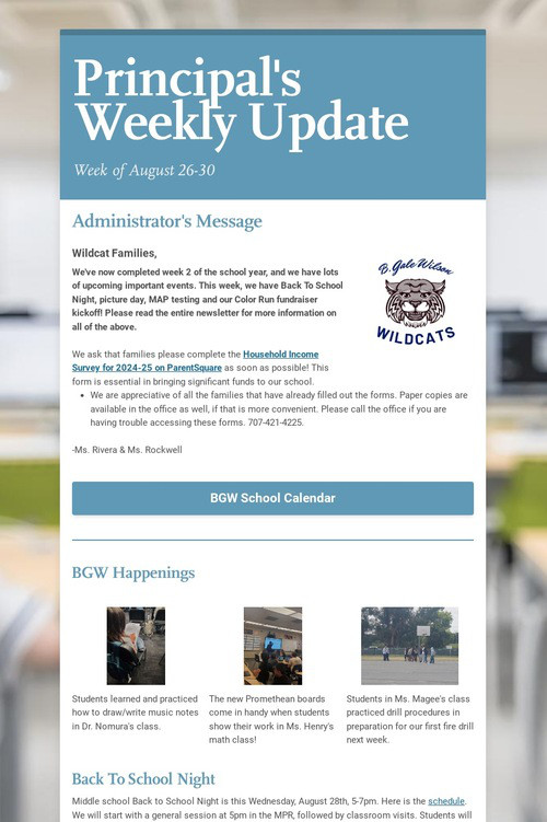 Principal's Weekly Update