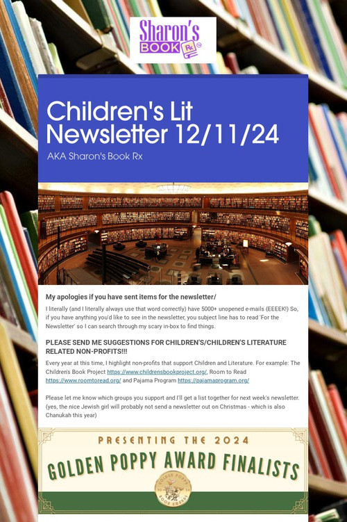 Children's Lit Newsletter 12/11/24
