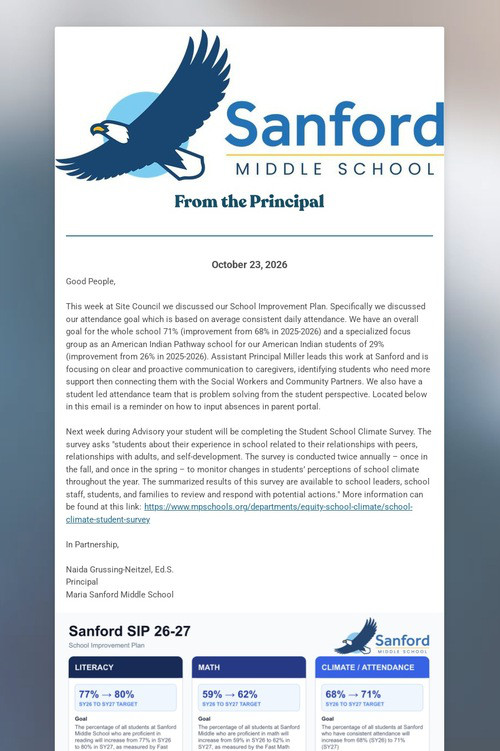 Sanford Family Newsletter Logo
