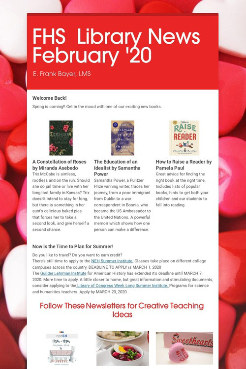FHS  Library News  February '20