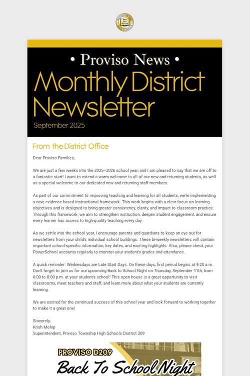 Monthly District Newsletter