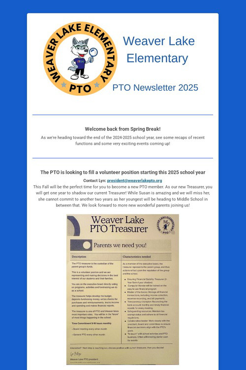 Weaver Lake Elementary PTO