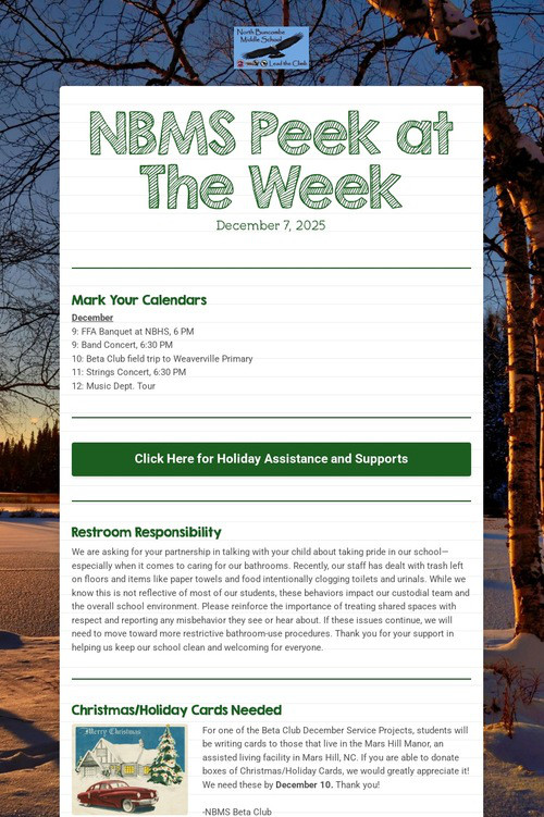 NBMS Peek at The Week