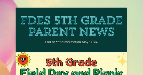FDES 5th Grade Parent News