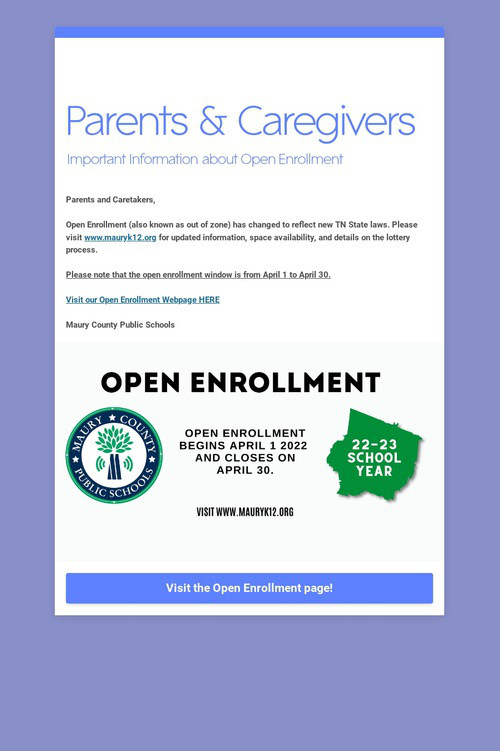 Parents & Caregivers