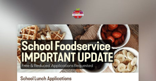 School Foodservice IMPORTANT UPDATE