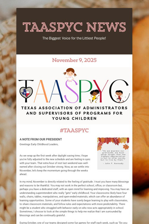 TAASPYC News