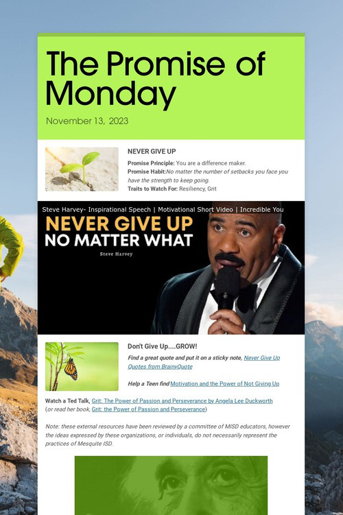 The Promise of Monday