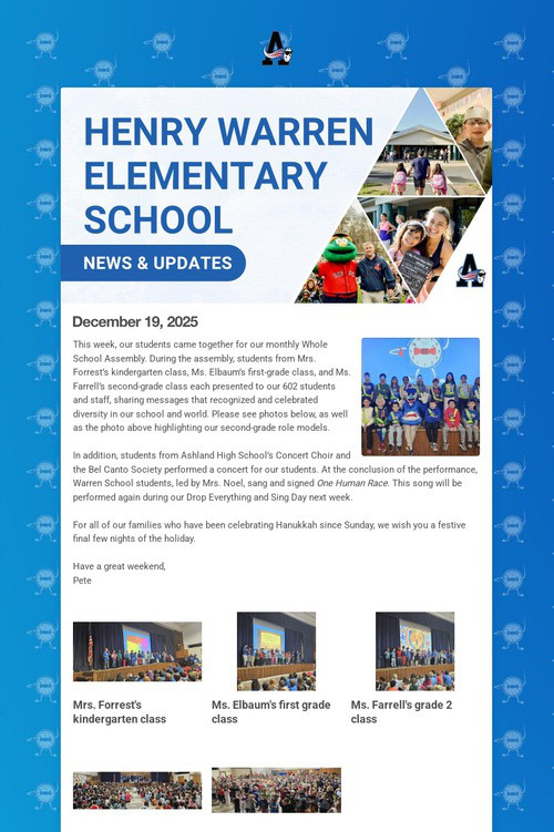 Warren School Weekly Update