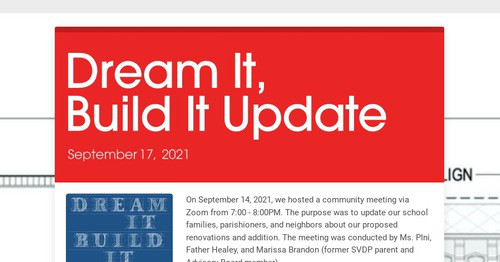 Dream It, Build It Update
