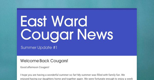 East Ward Cougar News