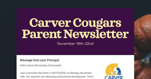 Carver Cougars Parent Newsletter