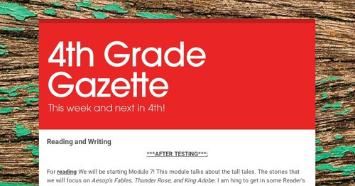 4th Grade Gazette