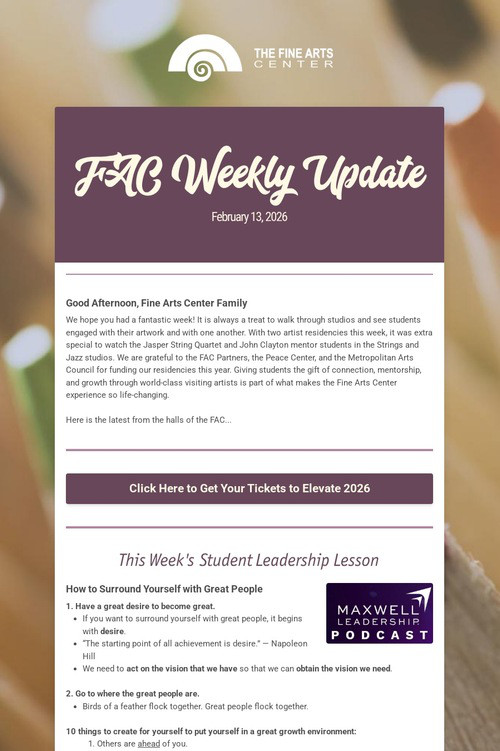 FAC Weekly Update