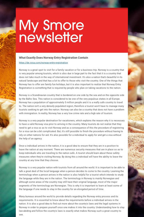 My Smore newsletter