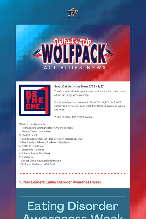 What's Up Wolfpack  2/23 - 2/27
