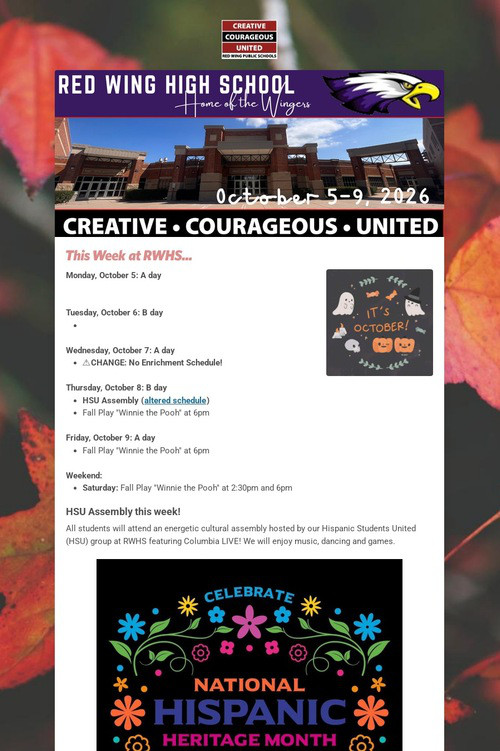 RWHS Student Newsletter 7