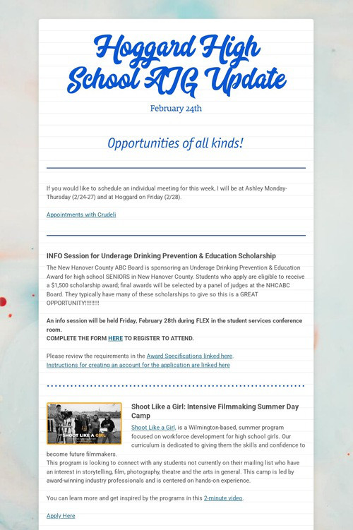 Hoggard High School AIG Update