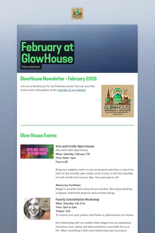February at GlowHouse