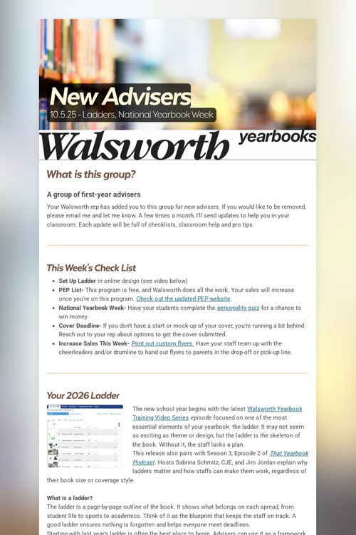 New Advisers