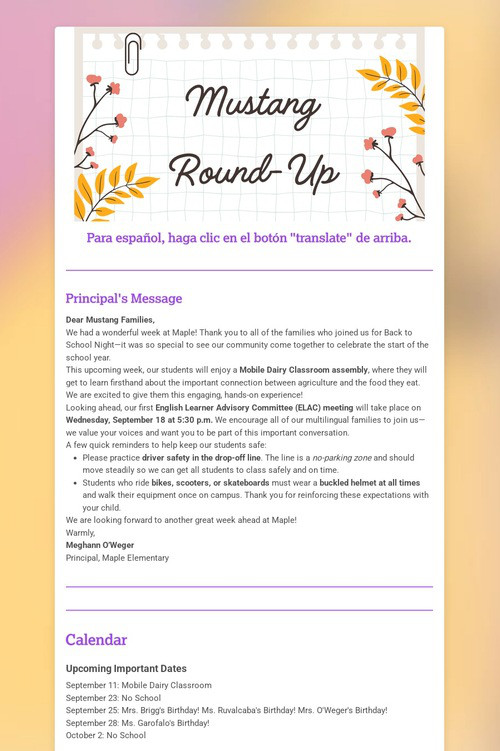 Mustang Round-Up 9/7/25