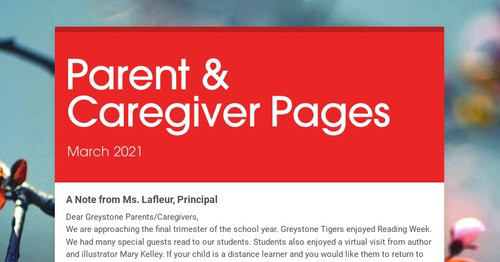 Parent & Caregiver Pages - Smore