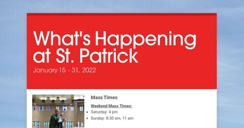 What's Happening at St. Patrick