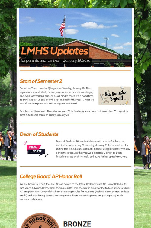 LMHS Updates