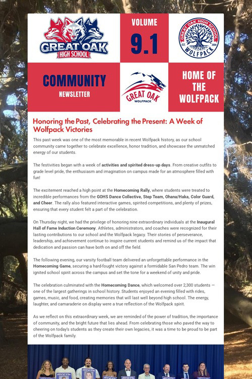 Great Oak - Newsletter Volume #5
