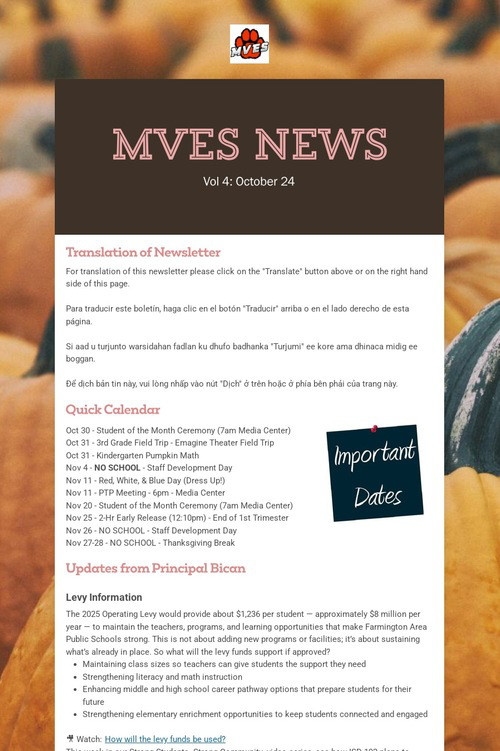 MVES News