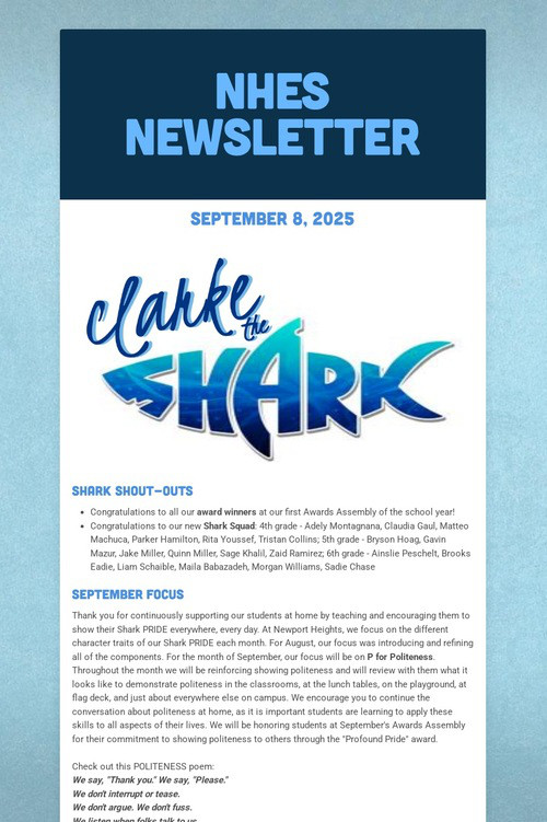 NHES Newsletter