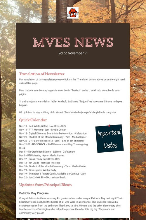 MVES News