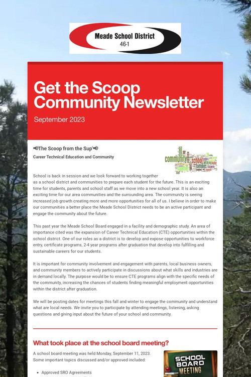 Get the Scoop Community Newsletter