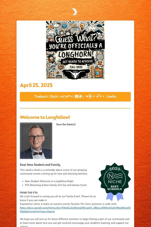 Longfellow Admissions News