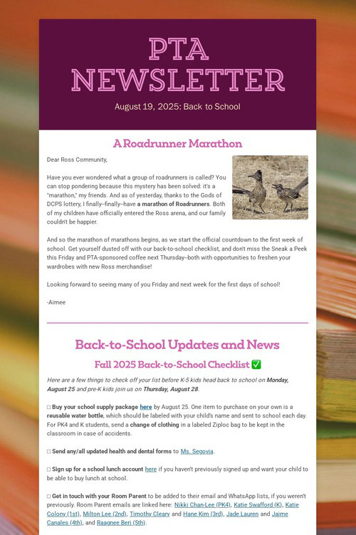 PTA Newsletter