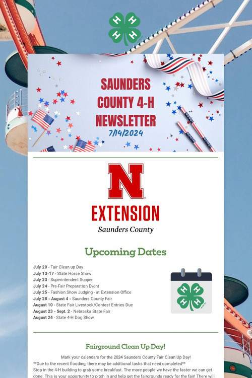 Saunders County 4-H Update