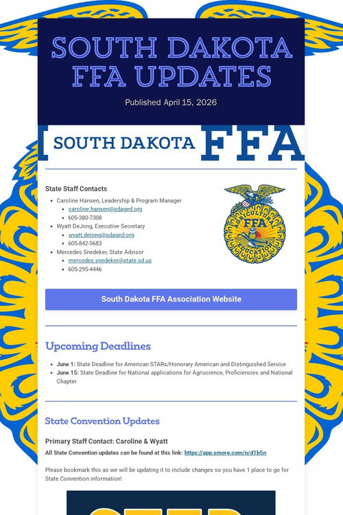 South Dakota FFA Updates