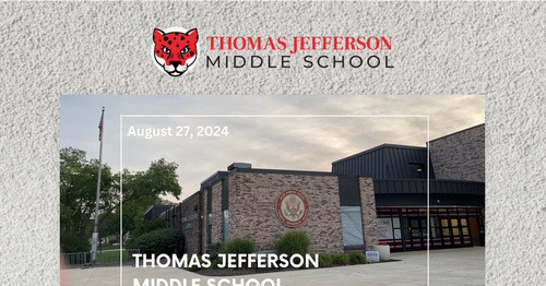 Updates from TJMS #4 - BackToSchool