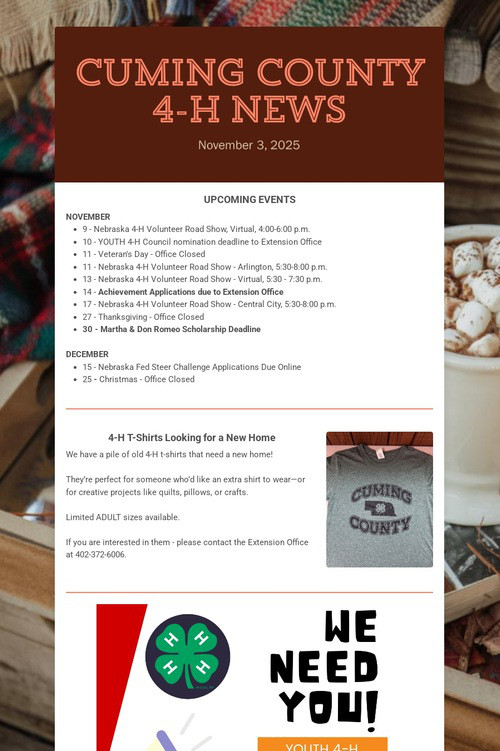 Cuming County 4-H News