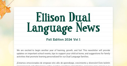 Ellison Dual Language News