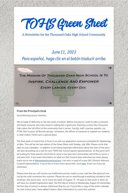 Green Horizons Newsletter - AgEBB