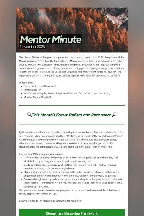 Mentor Minute