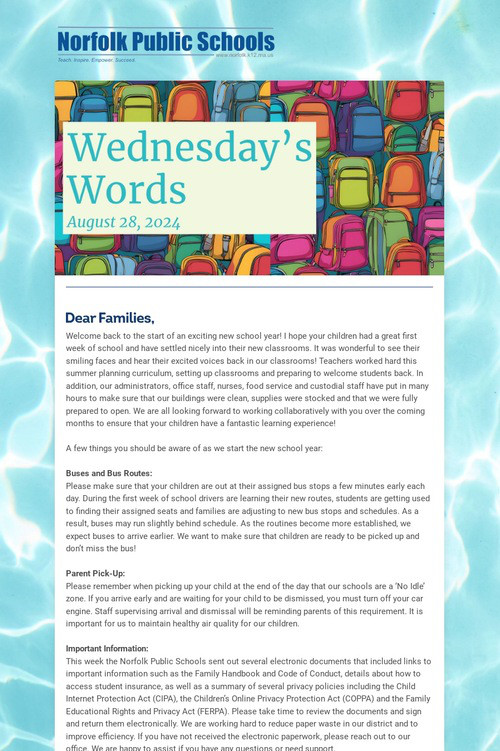 Wednesday's Words