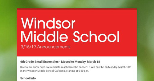 Windsor Middle School