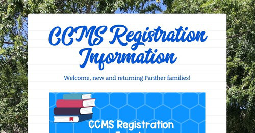 CCMS Registration Information
