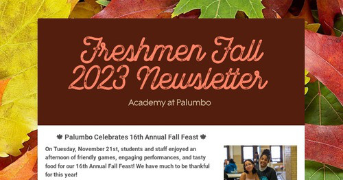Freshmen Fall 2023 Newsletter