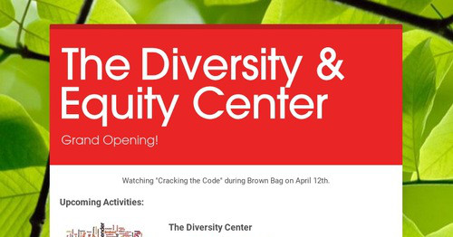 The Diversity And Equity Center Smore Newsletters