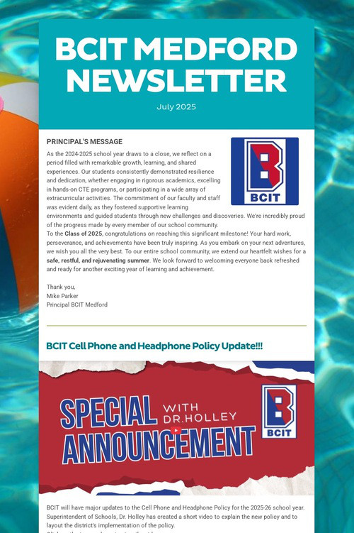 BCIT MEDFORD NEWSLETTER
