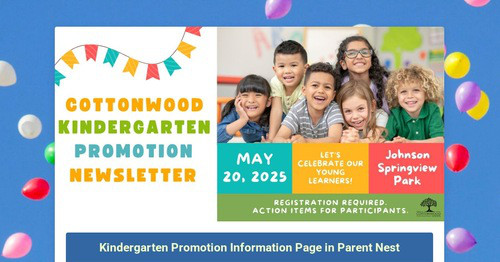 Kindergarten Promotion Newsletter