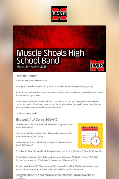 Muscle Shoals High School Band